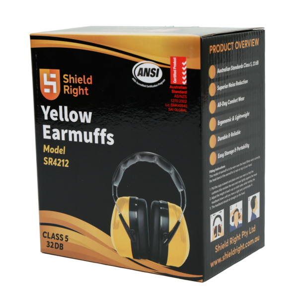 Shield Right Standard Yellow Earmuffs - Image 2